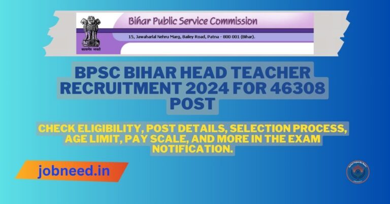 BPSC Bihar Head Teacher Recruitment 2024